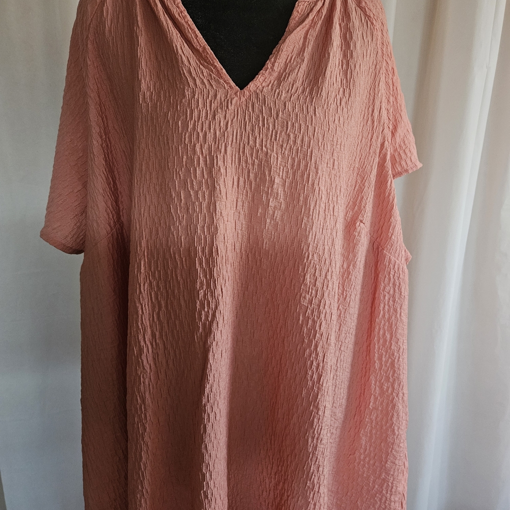 Ava & Viv Coral Textured Tunic